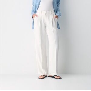 Aritzia Wilfred Effortless Pant White Crepette